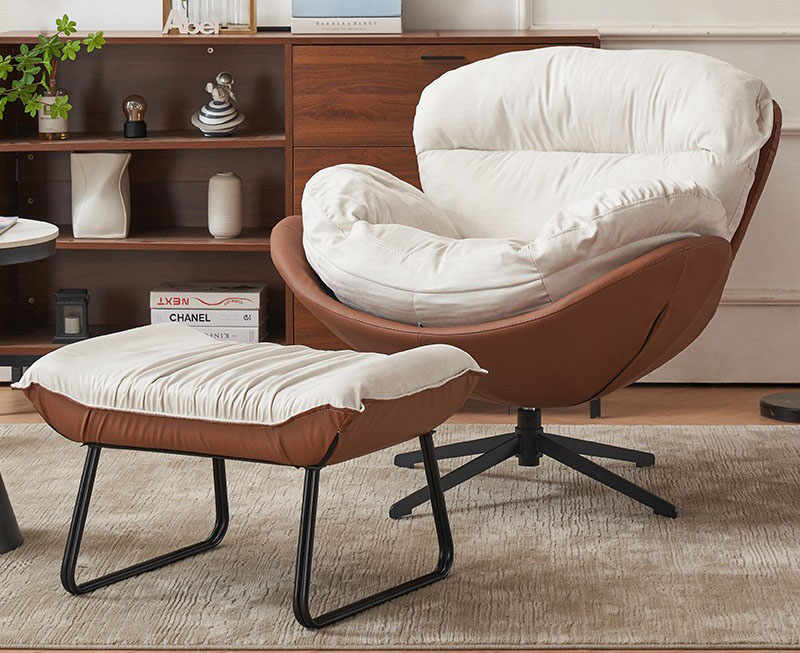 Nordic single sofa chair Swivel chair Iron art Italian light luxury home lazy back tiger chair Nordic single sofa chair Swivel chair Iron art Italian light luxury home lazy back tiger chair