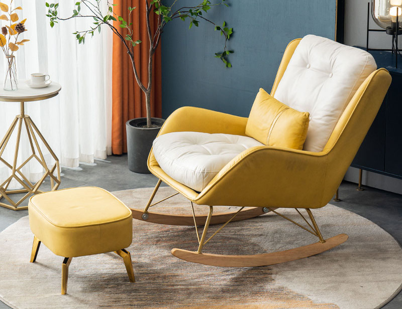Light luxury lazy rocking chair Nordic balcony home leisure lounge chair living room bedroom thousand bird grid sofa network red rocking chair Light luxury lazy rocking chair Nordic balcony home leisure lounge chair living room bedroom thousand bird grid sofa network red rocking chair