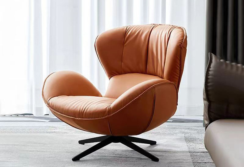 Nordic single sofa lazy sofa single chair rotating light luxury bedroom balcony lounge chair Nordic single sofa lazy sofa single chair rotating light luxury bedroom balcony lounge chair