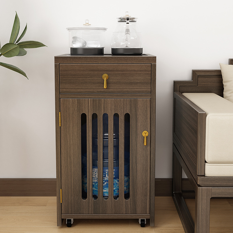 Modern new Chinese tea water cabinet solid wood side cabinet burning water cabinet under the bucket side cabinet drinking machine burning kettle one Modern new Chinese tea water cabinet solid wood side cabinet burning water cabinet under the bucket side cabinet drinking machine burning kettle one